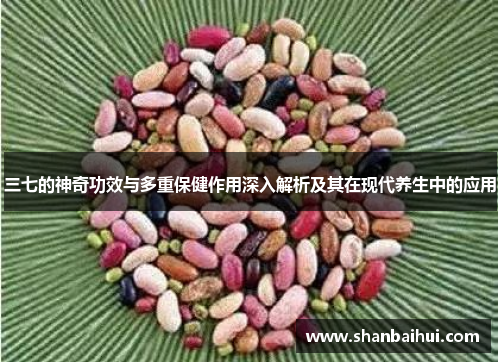 三七的神奇功效与多重保健作用深入解析及其在现代养生中的应用